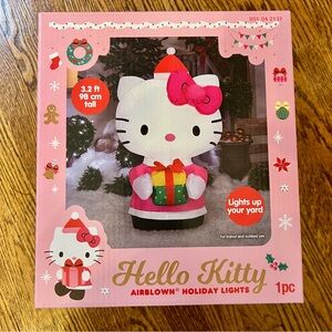 Gemmy 3.2’ Hello Kitty Airblown Holiday Lights Christmas Inflatable Decor NIB